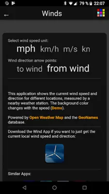 Winds android App screenshot 12