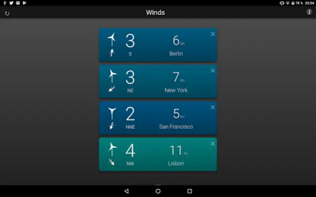 Winds android App screenshot 2